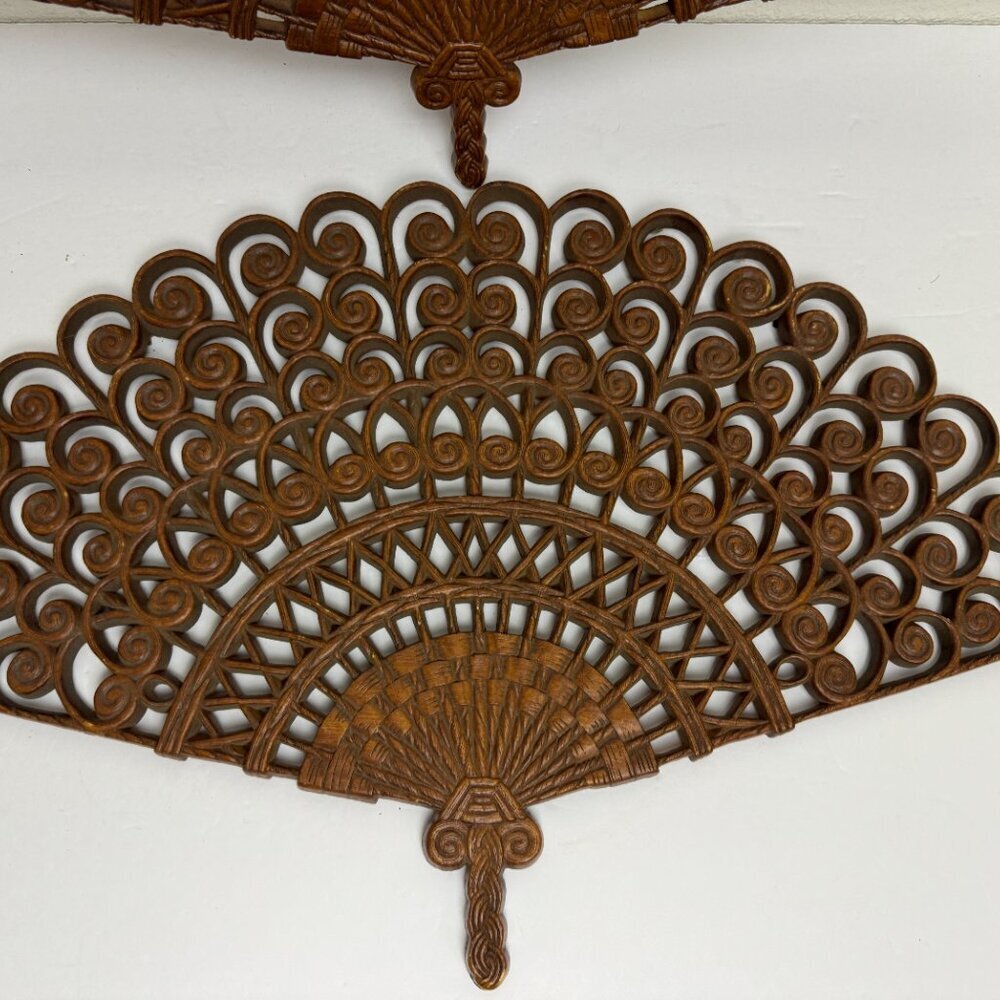 2pc Vintage Burwood Fans Boho - Picture 5 of 10